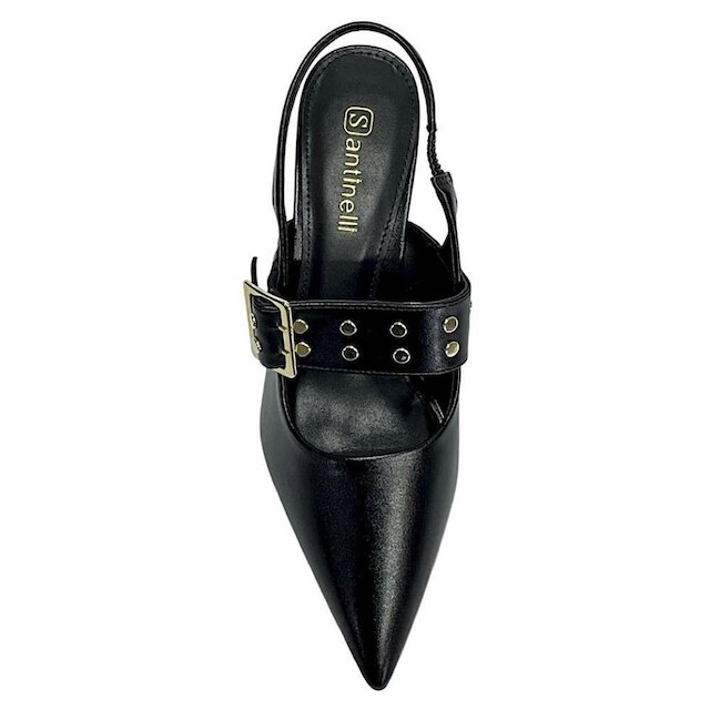 Sapato Santinelli Scarpin Sligback 1636-046 Preto