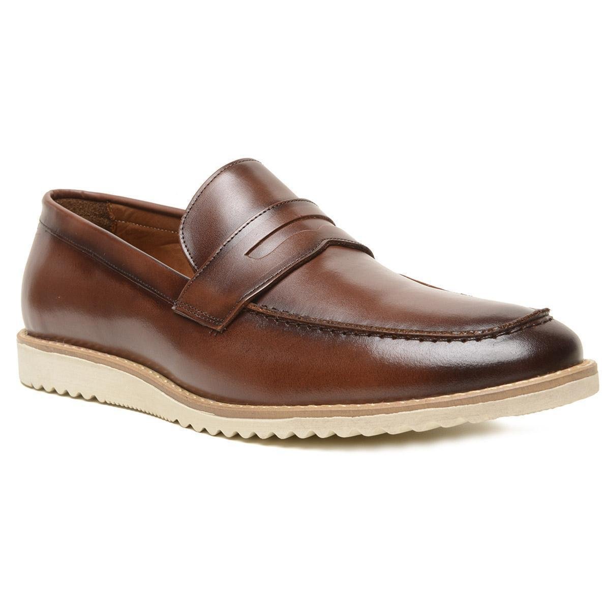 Sapato Sapatênis Masculino Mocassim em Couro Loafer Slip On Calce Fácil Moderno Leve e Confortável Menor preço em Sapato Sapatênis Masculino Mocassim em Couro Loafer Slip On Calce Fácil Moderno Leve e Confortável