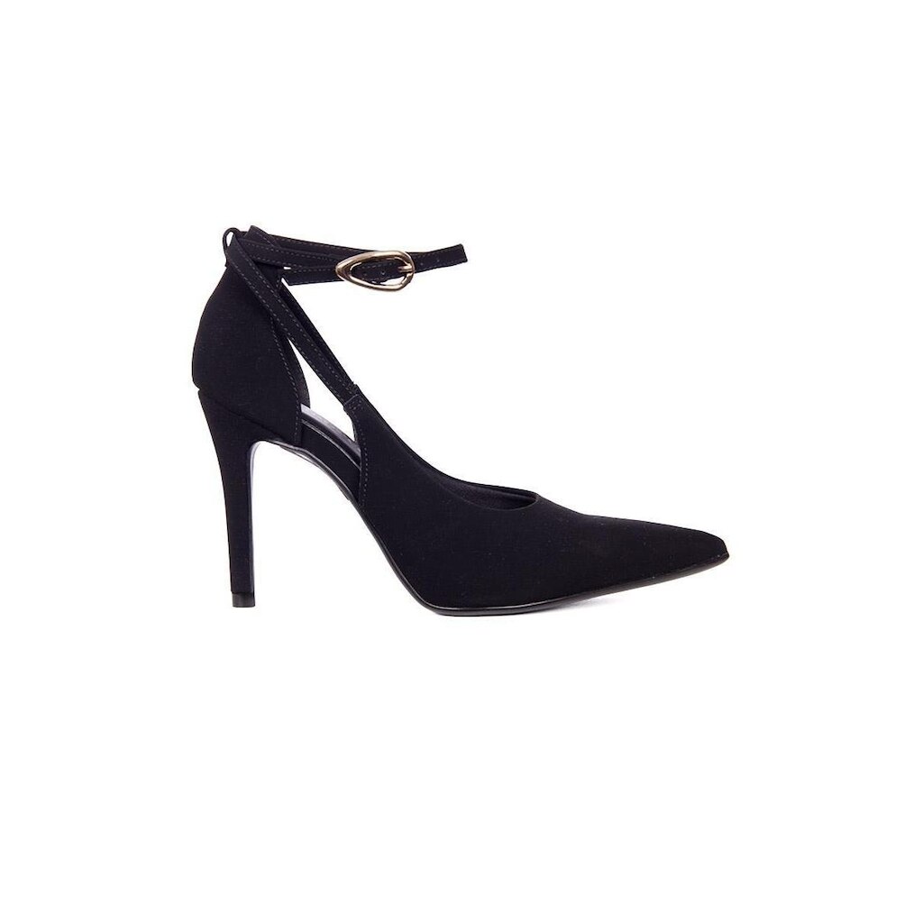 Sapato Scarpin Bebecê Salto Alto Fivela Preto
