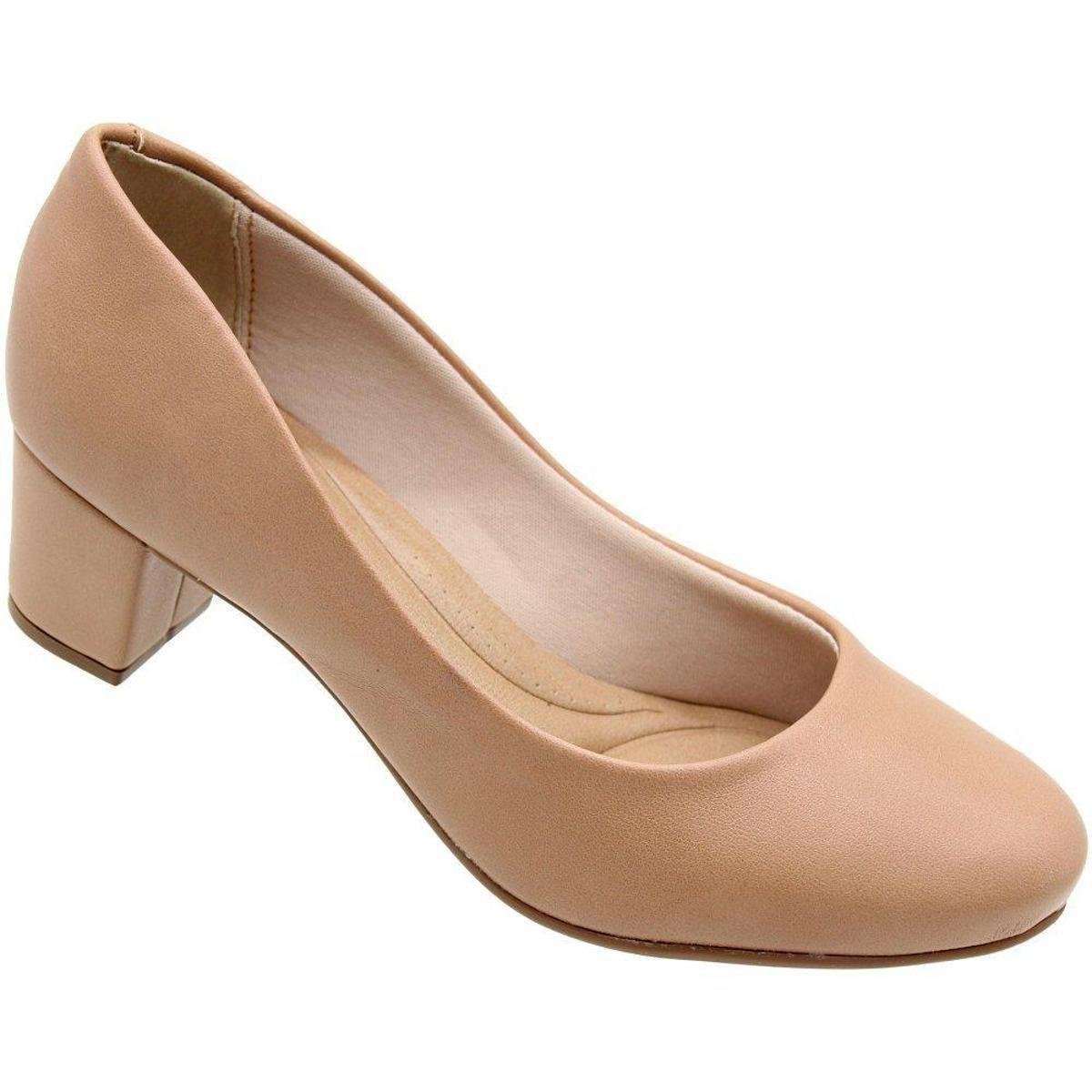 Sapato Scarpin Beira Rio Napa Bico Aredondado Feminino Menor preço em Sapato Scarpin Beira Rio Napa Bico Aredondado Feminino
