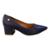 Sapato Scarpin Casual Feminino Vizzano Pelica Salto Bloco 1220.315 Marinho - Marinho