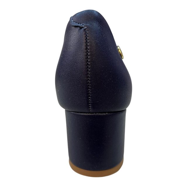 Sapato Scarpin Casual Feminino Vizzano Pelica Salto Bloco 1220.315 Marinho