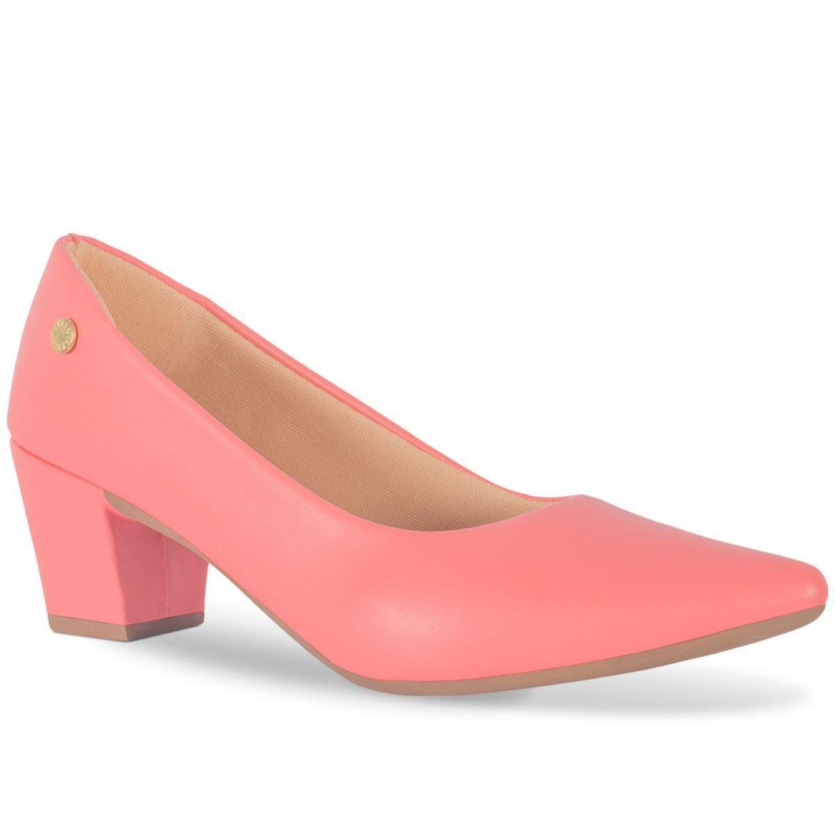 Sapato Scarpin Clássico Feminino Confortável Salto Alto Bloco Grosso Menor preço em Sapato Scarpin Clássico Feminino Confortável Salto Alto Bloco Grosso