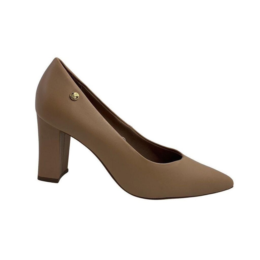 Sapato Scarpin Feminino Bottero em Couro Bege 376902 - Brown 39