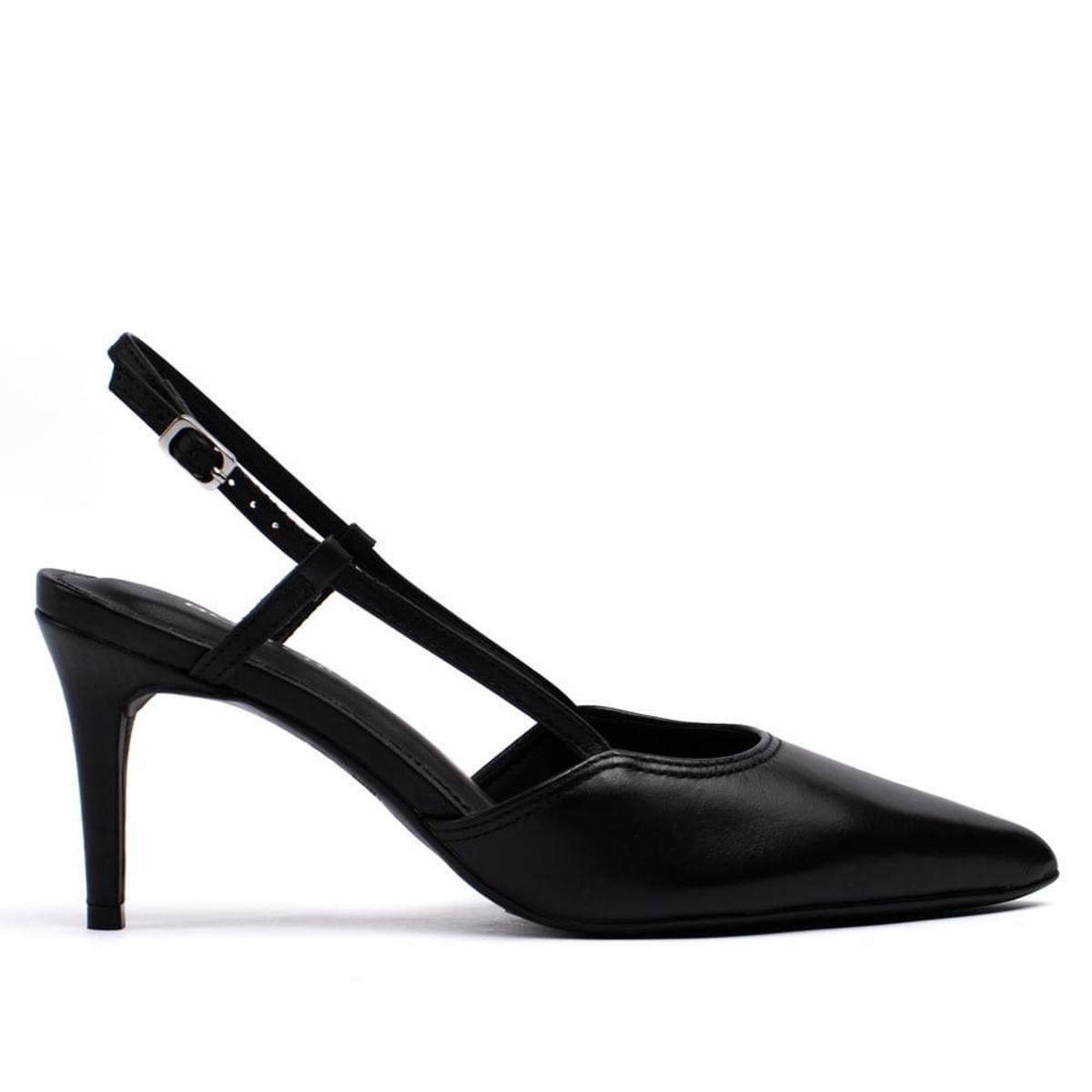Sapato Scarpin Feminino Bottero Slingback Preto Menor preço em Sapato Scarpin Feminino Bottero Slingback Preto