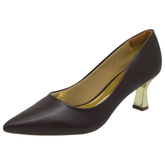Sapato Scarpin Feminino Elegante Bico Fino Conforto Cacci