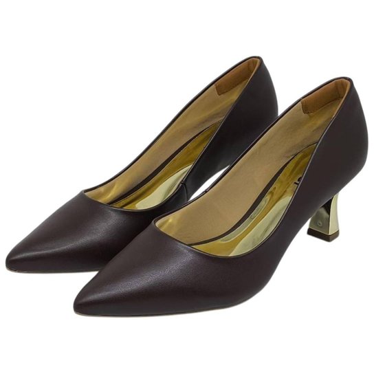 Sapato Scarpin Feminino Elegante Bico Fino Conforto Cacci