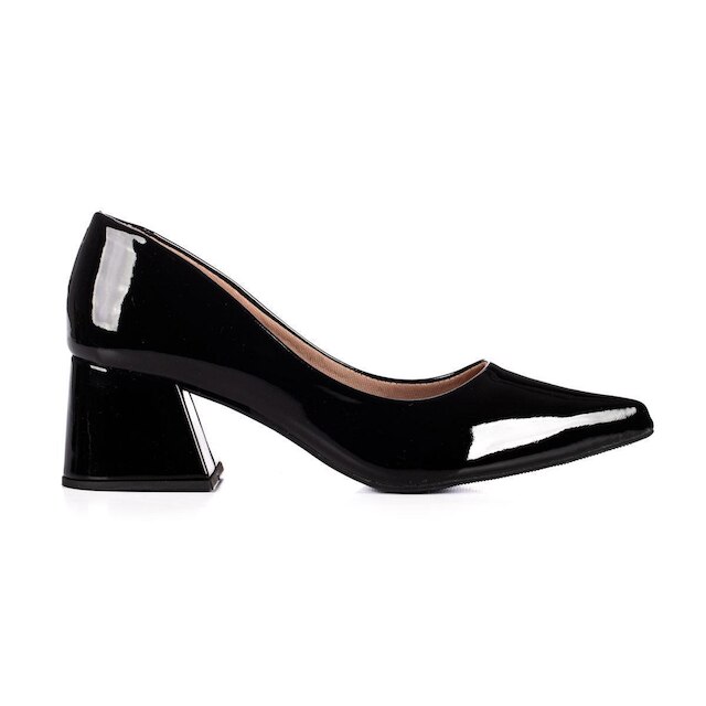 Sapato Scarpin Feminino Moda Flávia Salto Médio Grosso 7 cm