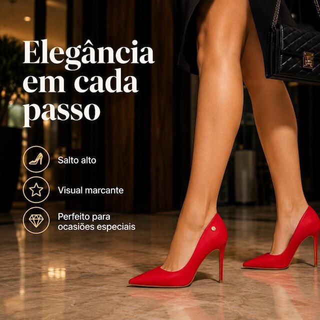 Sapato Scarpin Feminino Vizzano Salto Alto Fino 11cm