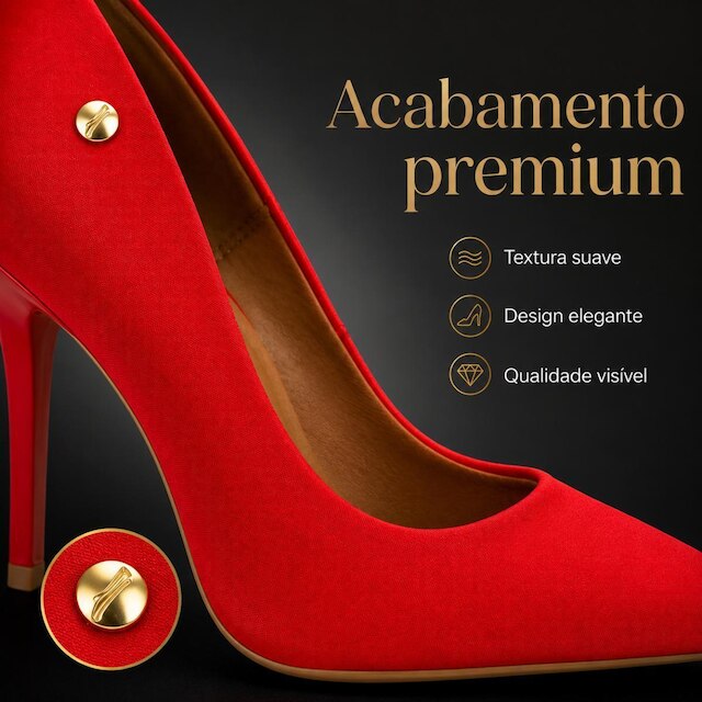 Sapato Scarpin Feminino Vizzano Salto Alto Fino 11cm