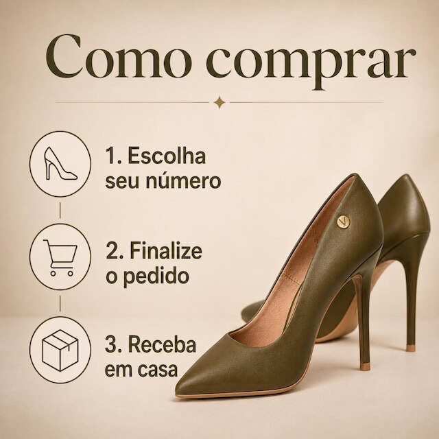 Sapato Scarpin Feminino Vizzano Salto Alto Fino 11cm