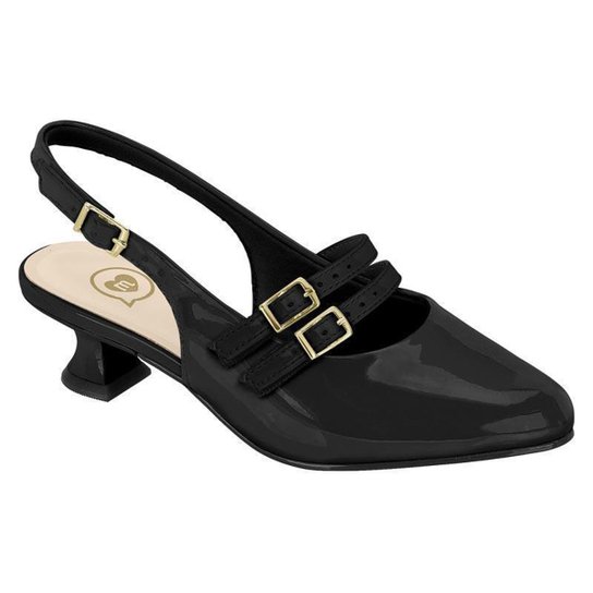 Sapato Scarpin Infantil Molekinha Juvenil Slingback Tiras Fivela