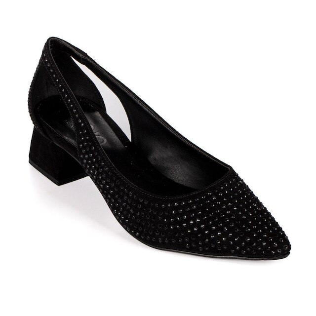 Sapato Scarpin Moda Feminina Alicia Salto Médio Grosso 6cm
