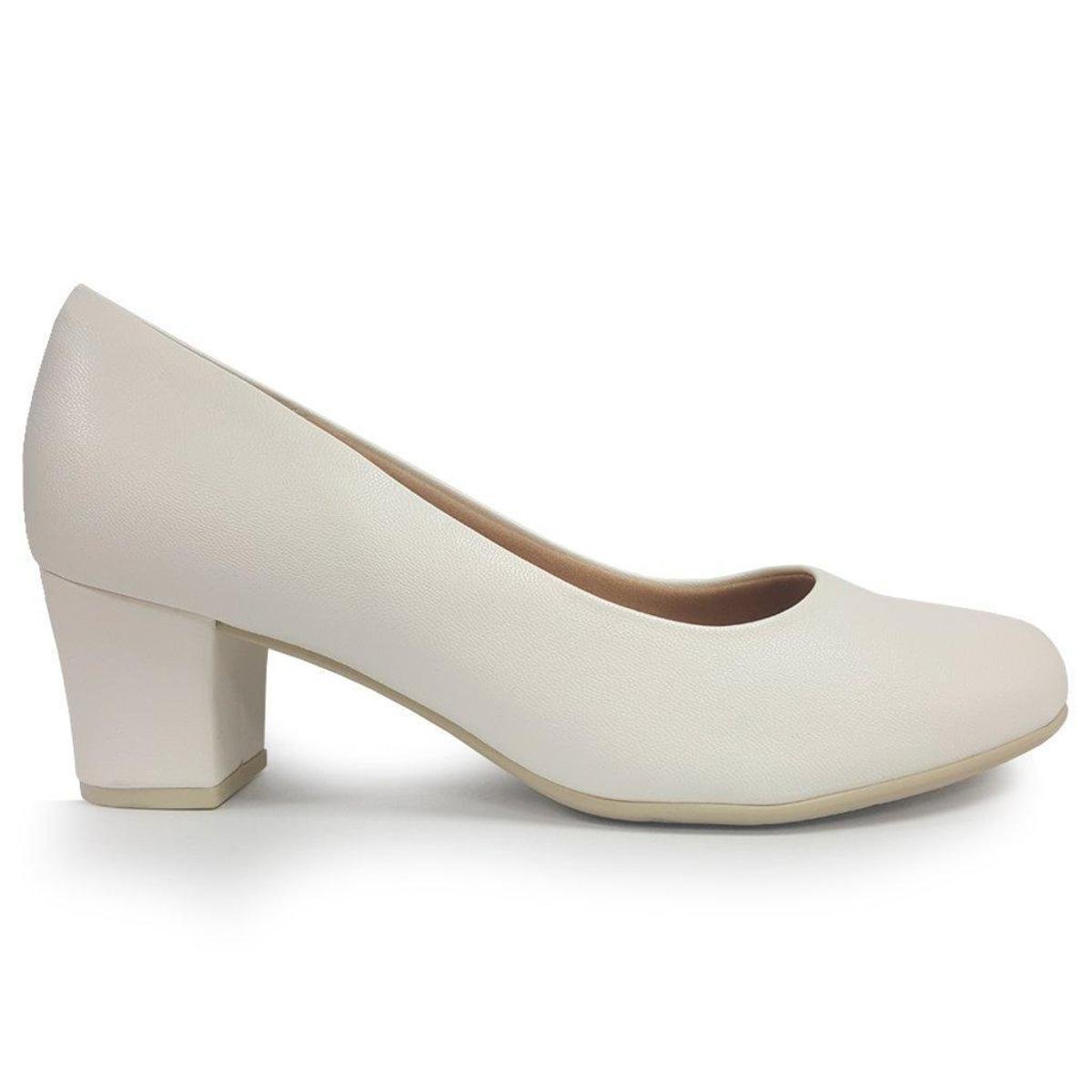Sapato Scarpin Piccadilly Salto Médio 110131 33/41 - Branco Menor preço em Sapato Scarpin Piccadilly Salto Médio 110131 33/41 - Branco