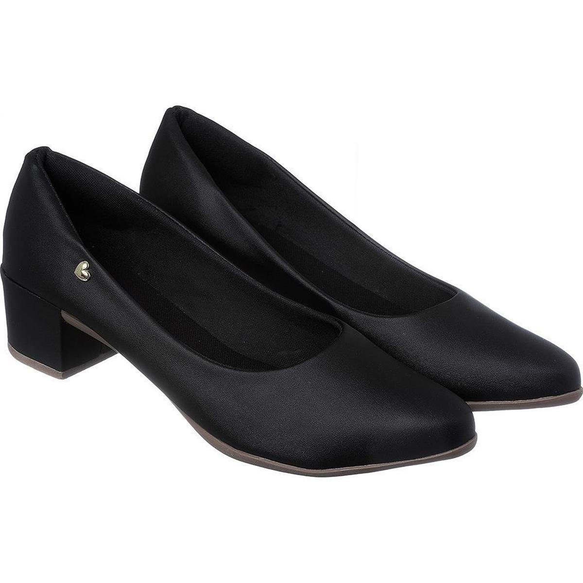 Sapato Scarpin Salto Baixo Grosso Social Conforto Bico Fino Menor preço em Sapato Scarpin Salto Baixo Grosso Social Conforto Bico Fino
