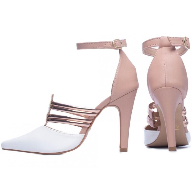 Sapato Scarpin Salto Fino Alça Feminino
