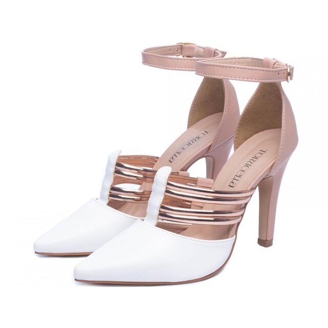 Sapato Scarpin Salto Fino Alça Feminino