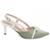 Sapato Scarpin Salto Médio Baixo Bico Fino Feminino 6cm EMILY ONLINE - Verde