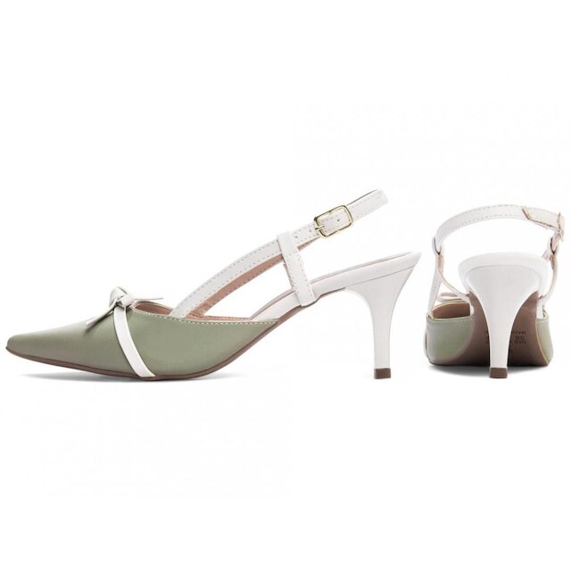 Sapato Scarpin Salto Médio Baixo Bico Fino Feminino 6cm EMILY ONLINE