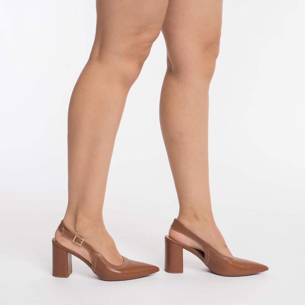 Sapato Scarpin Slingback Feminino Usaflex Elegant
