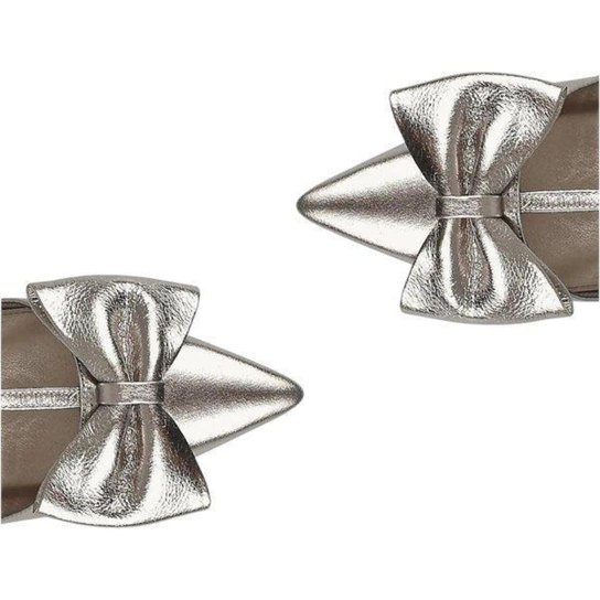 Sapato Scarpin Uza Prata com laço A26h997c0020