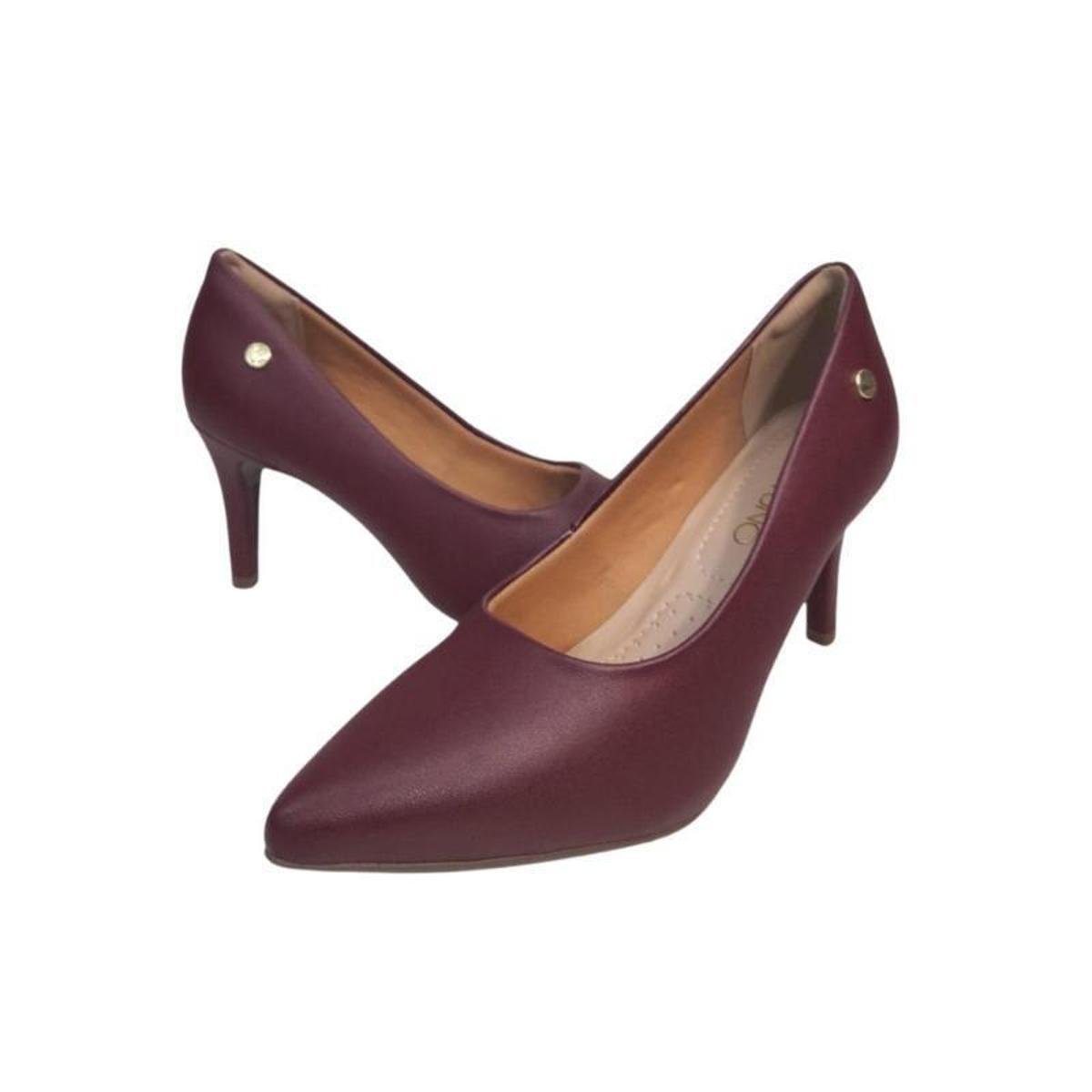 SAPATO SCARPIN VIA UNO SALTO ALTO 404001-B - Vinho Menor preço em SAPATO SCARPIN VIA UNO SALTO ALTO 404001-B - Vinho