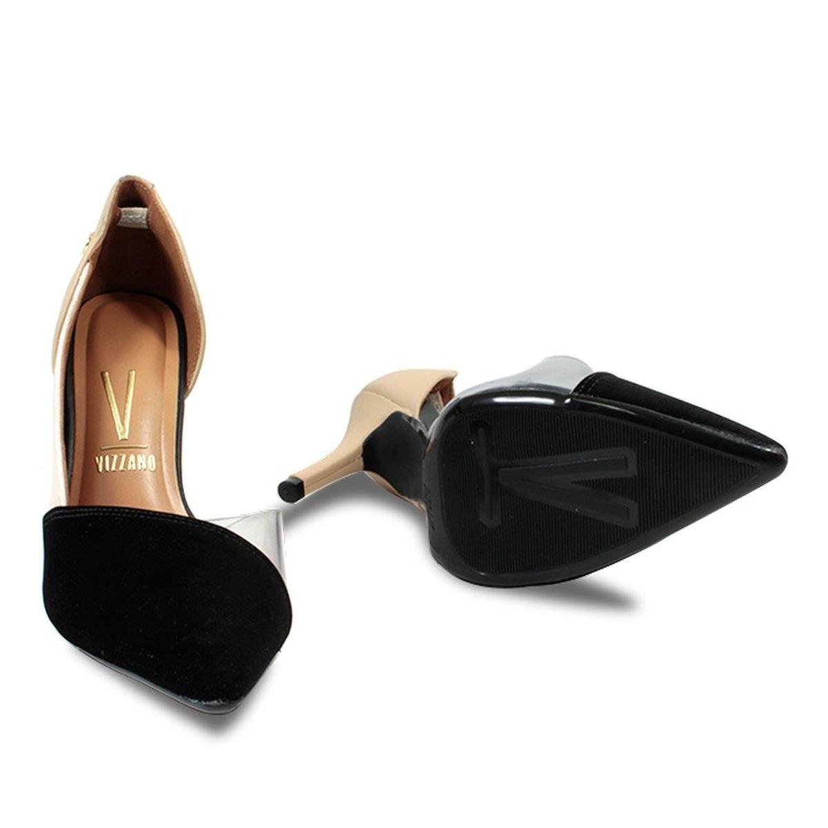 Sapato Scarpin Vizzano 1184.1122 Salto Agulha Feminino - Preto | Zattini