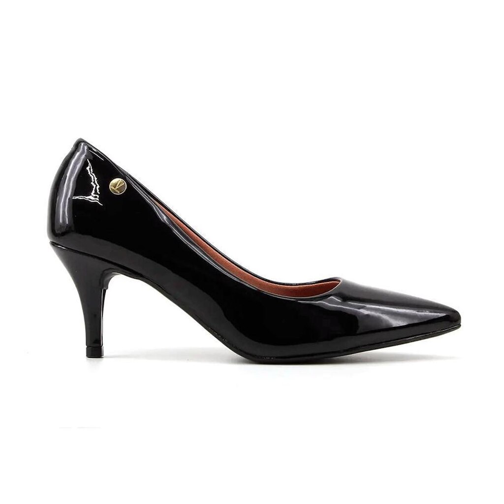 Sapato Scarpin Vizzano Bico Fino Salto Médio Preto 1185702