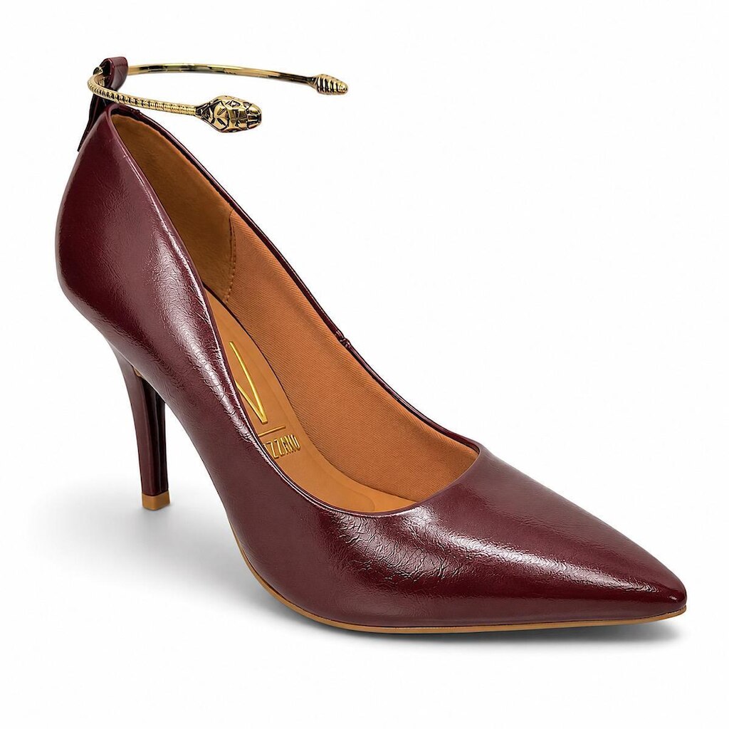 Sapato Scarpin Vizzano Salto Fino Serpente 1184.1741 Carmim