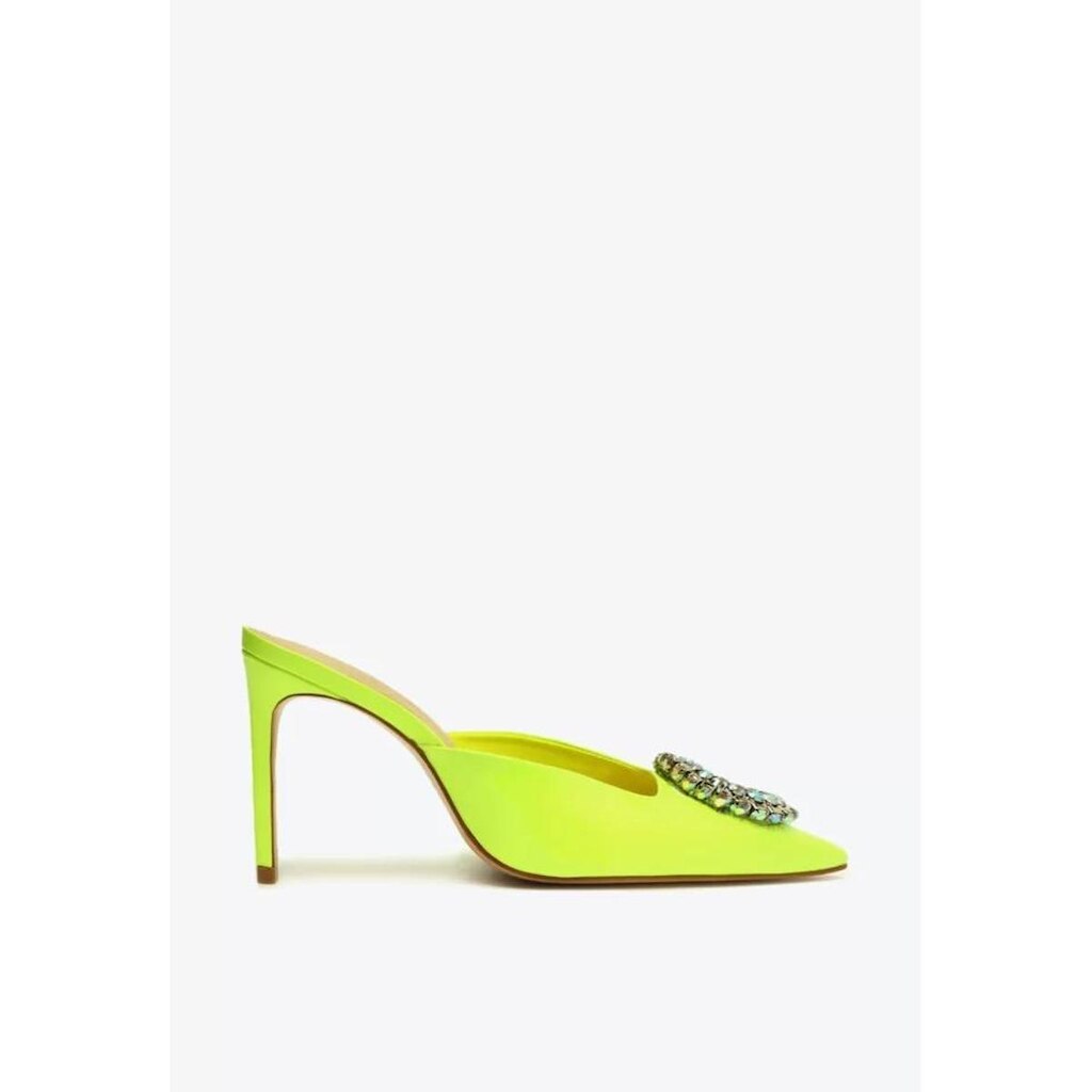 Sapato Schutz Mule Anna Verniz Amarelo Neon