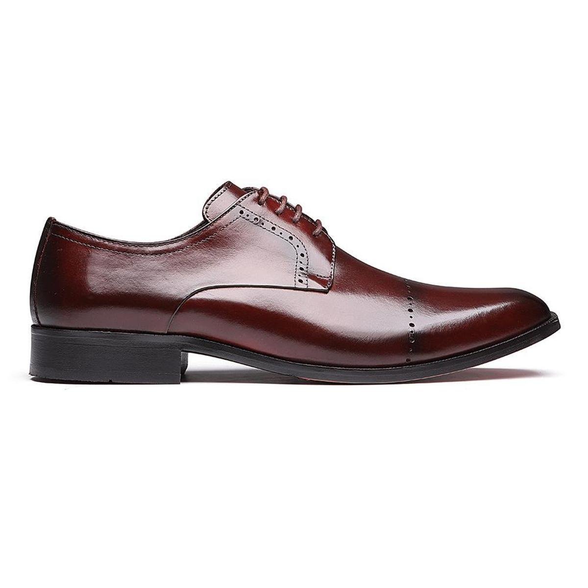 sapato derby marrom