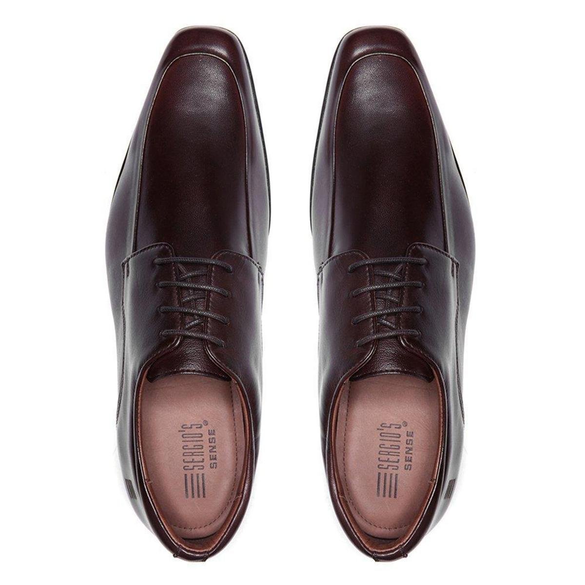 Sapato Sergio's Derby Couro Masculino - Marrom | Zattini