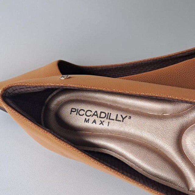Sapato Silvia Maxi Salto Baixo 279004 Piccadilly - Marrom