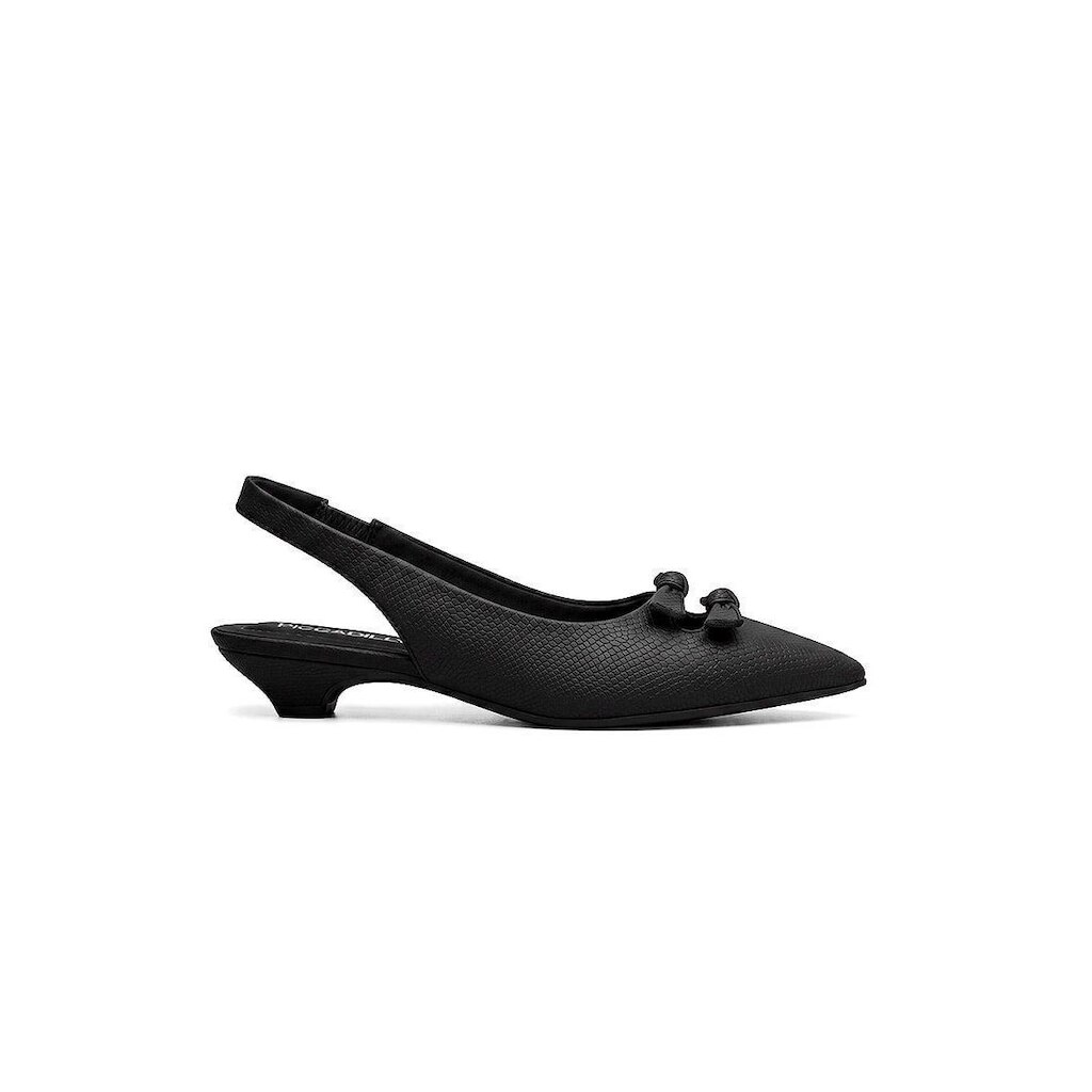Sapato Slingback Piccadilly Carla Salto Médio Preto