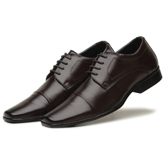 Sapato Social Amarraçao Masculino Bico Quadrado Design Moderno Cano Curto Liso Confortavel