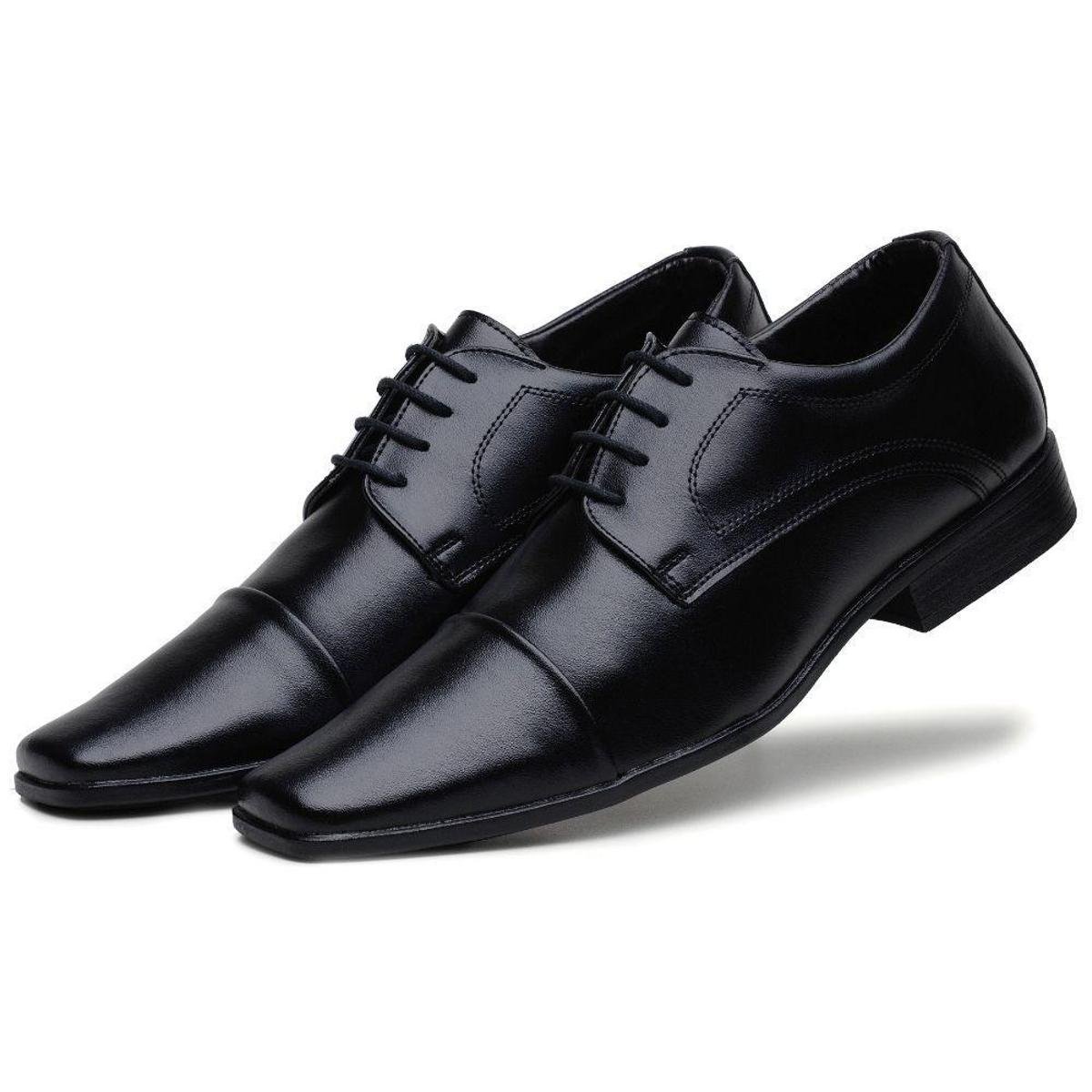 Sapato Social Bico Fino Cadarço Masculino Menor preço em Sapato Social Bico Fino Cadarço Masculino