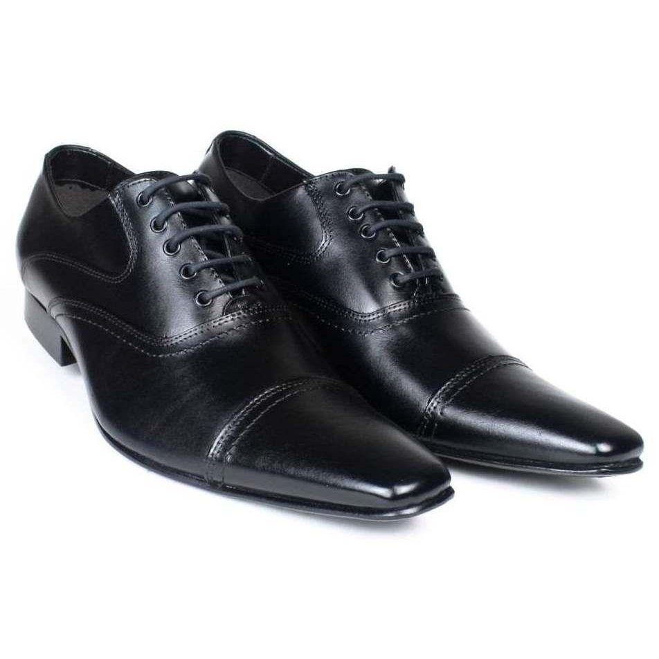 sapato social com cadarço preto