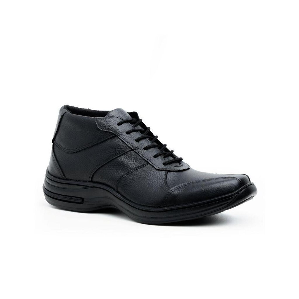 Sapato social bota masculina ortopédica de couro legitimo confort