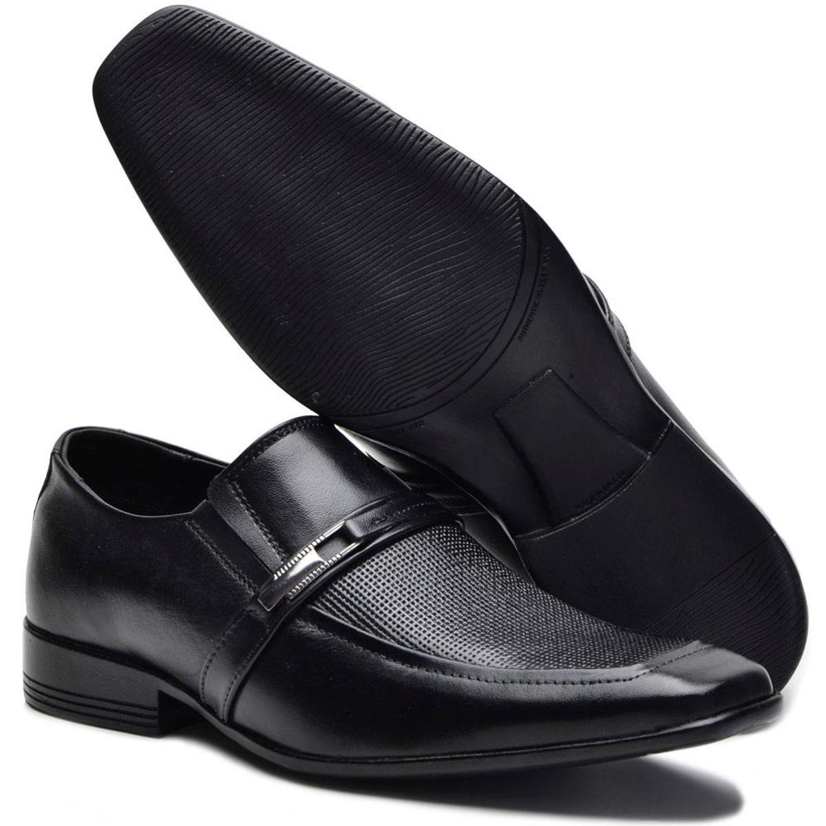 Sapato Social Bredeni em Couro Masculino - Preto Menor preço em Sapato Social Bredeni em Couro Masculino - Preto