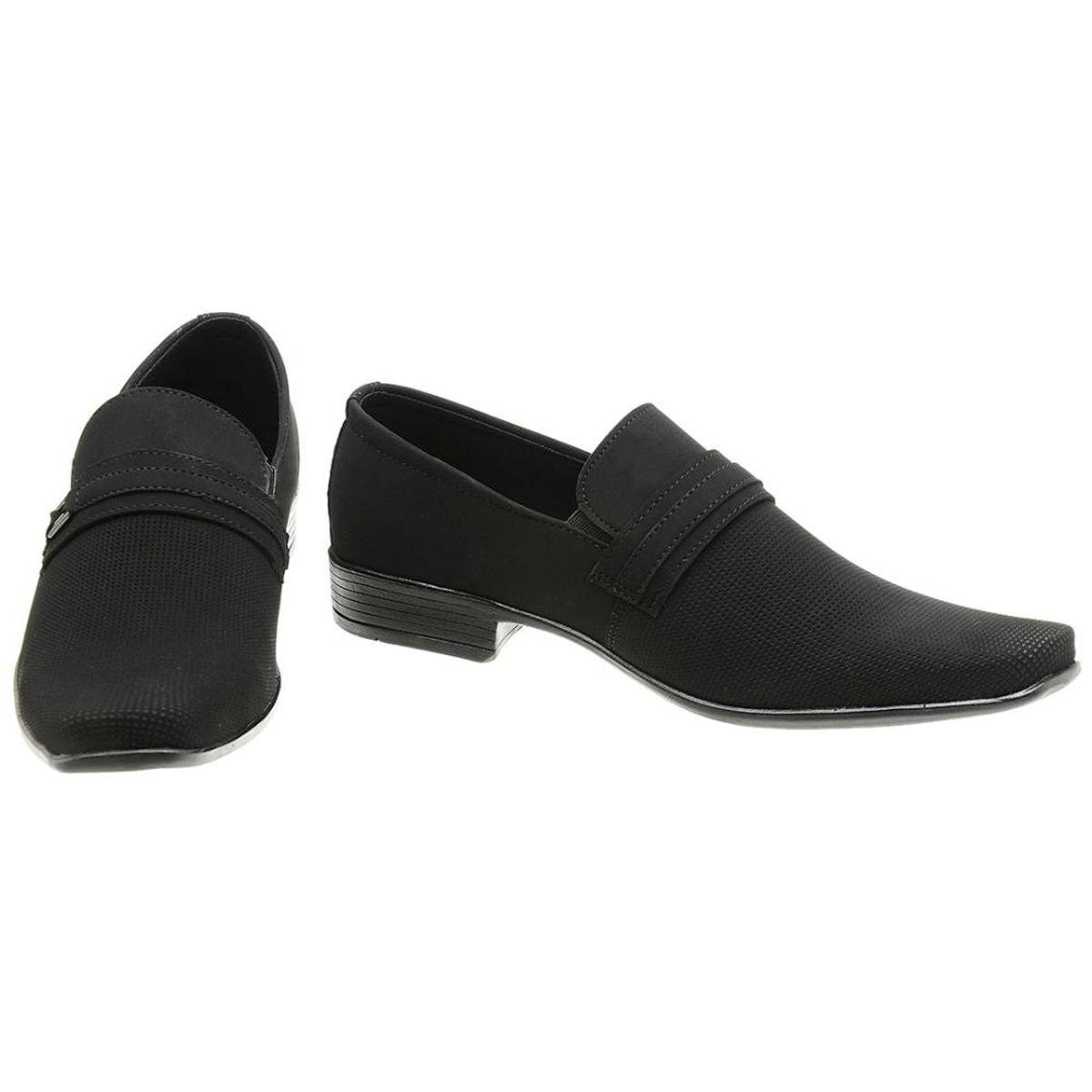 sapato social camurça preto masculino
