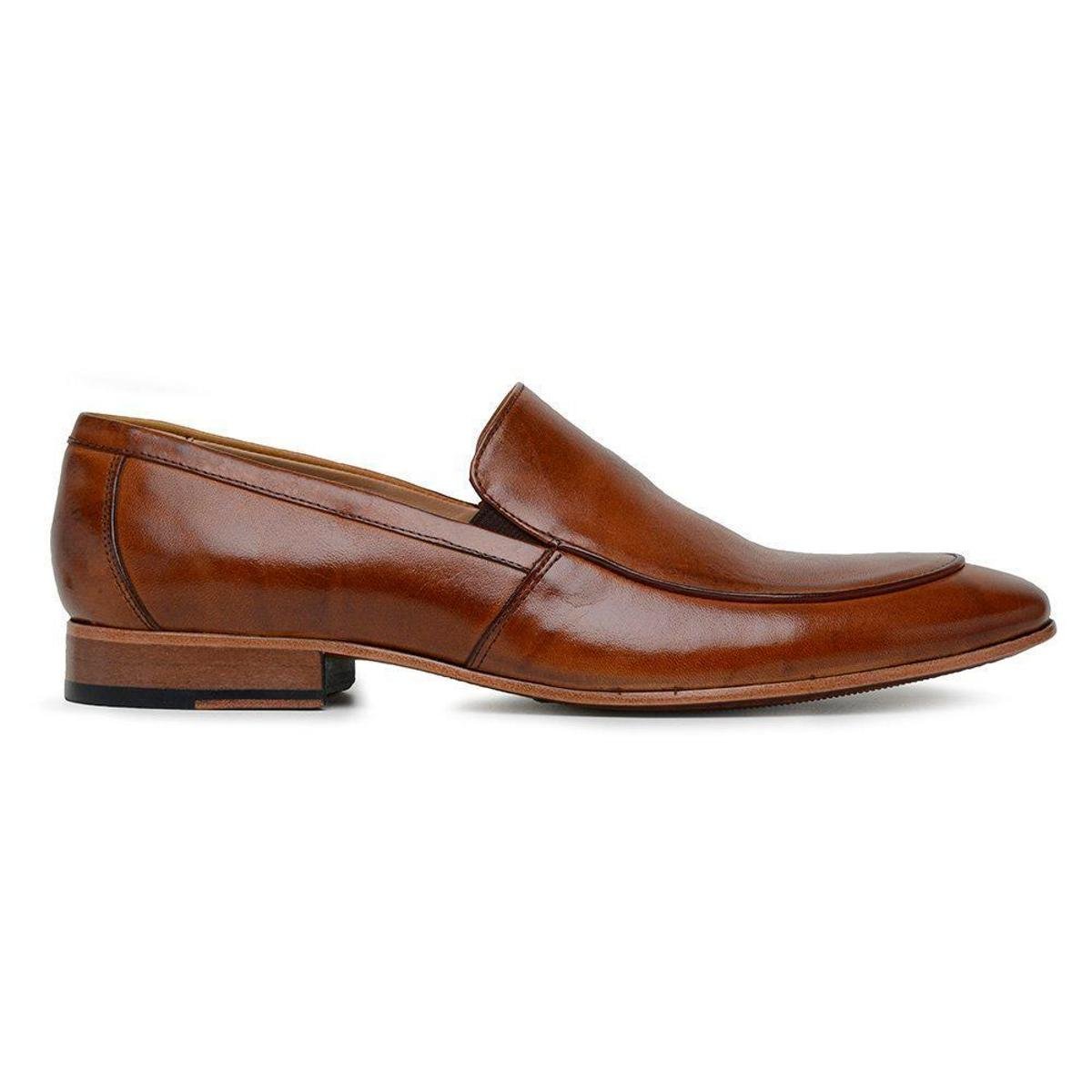 Sapato Social Caramelo Couro Wood 58854 Menor preço em Sapato Social Caramelo Couro Wood 58854