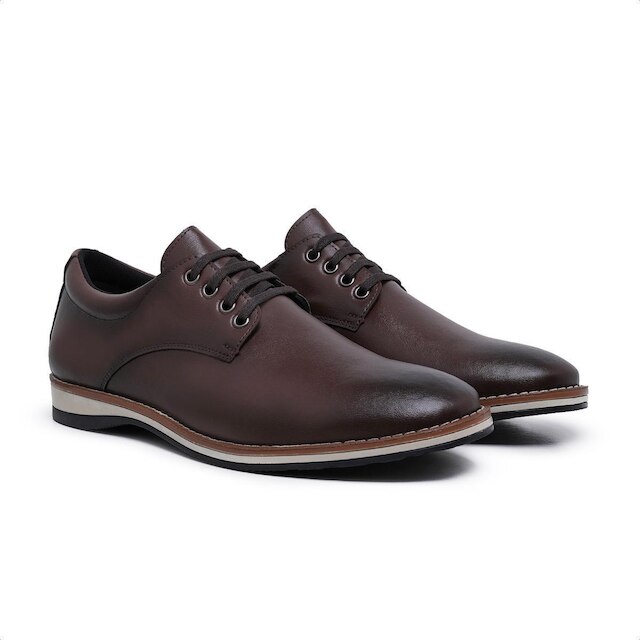 Sapato Social Casual Derby Masculino com Cadarço Moderno e Elegante