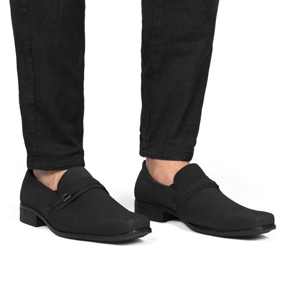 Sapato Social Casual Masculino Bico Quadrado Loafer Sport Fino 1101
