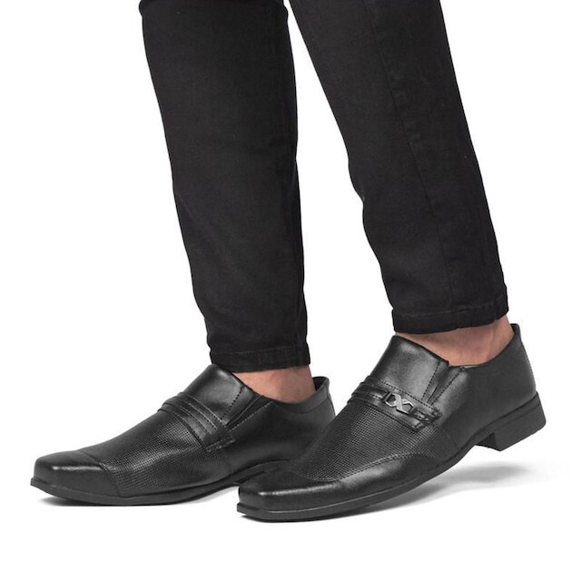 Sapato Social Casual Masculino Bico Quadrado Oxford 1071