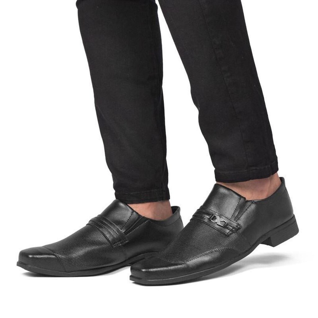Sapato Social Casual Masculino Bico Quadrado Oxford 1071