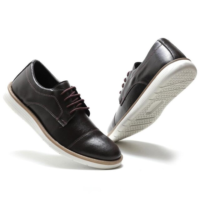 Sapato Social Casual Masculino Derby Oxford De Amarrar Super Macio e Leve