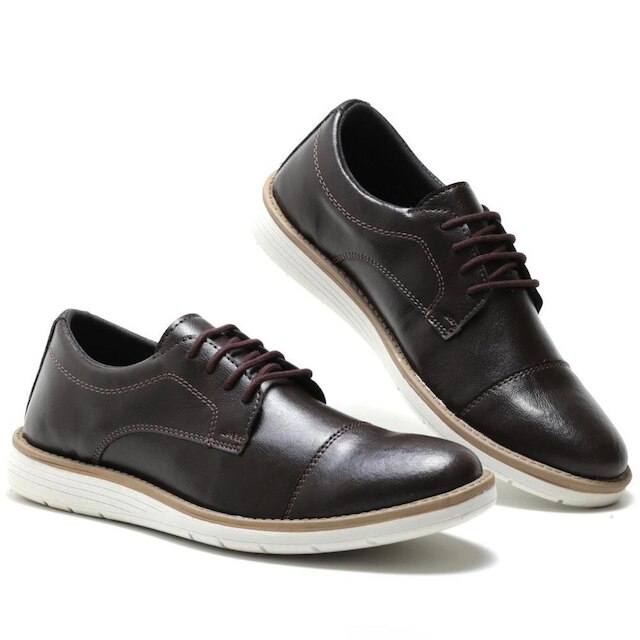 Sapato Social Casual Masculino Derby Oxford De Amarrar Super Macio e Leve