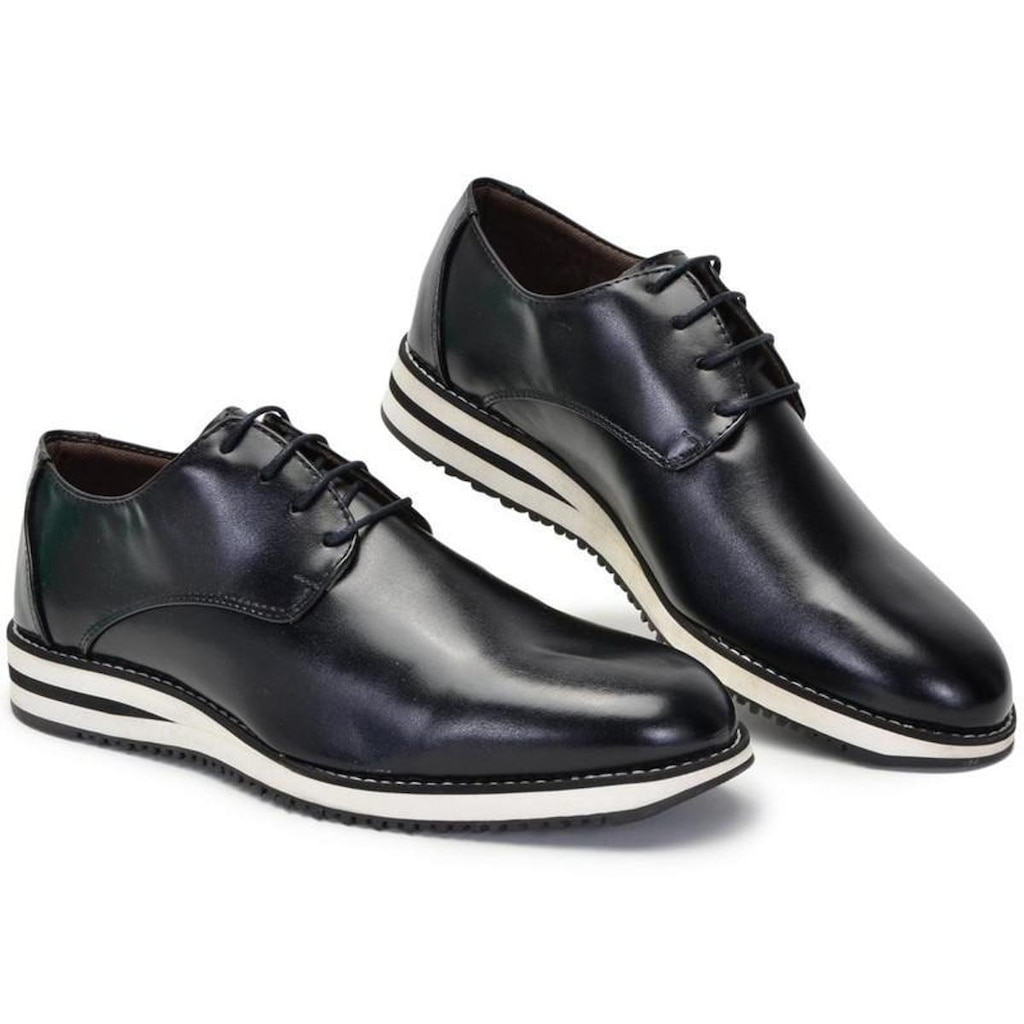 Sapato Social Casual Masculino Derby Oxford De Cadarço Super Macio e Leve