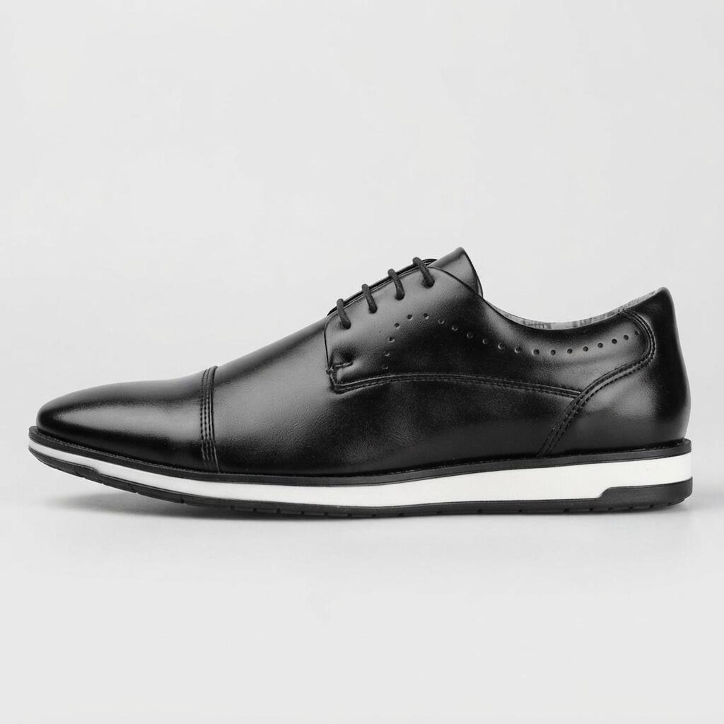 Sapato Social Casual Masculino Derby Preto com Cadarço Moderno Marrom