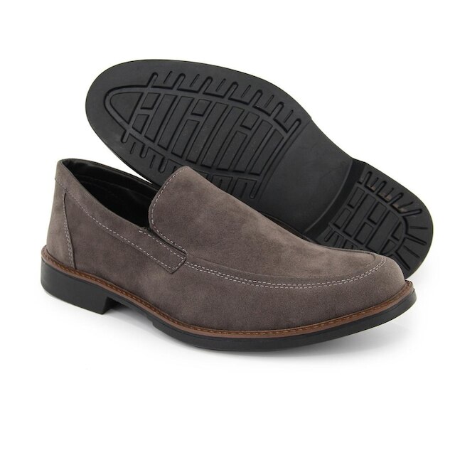 Sapato Social Casual Nobuck Chocolate Elástico Br2 Footwear